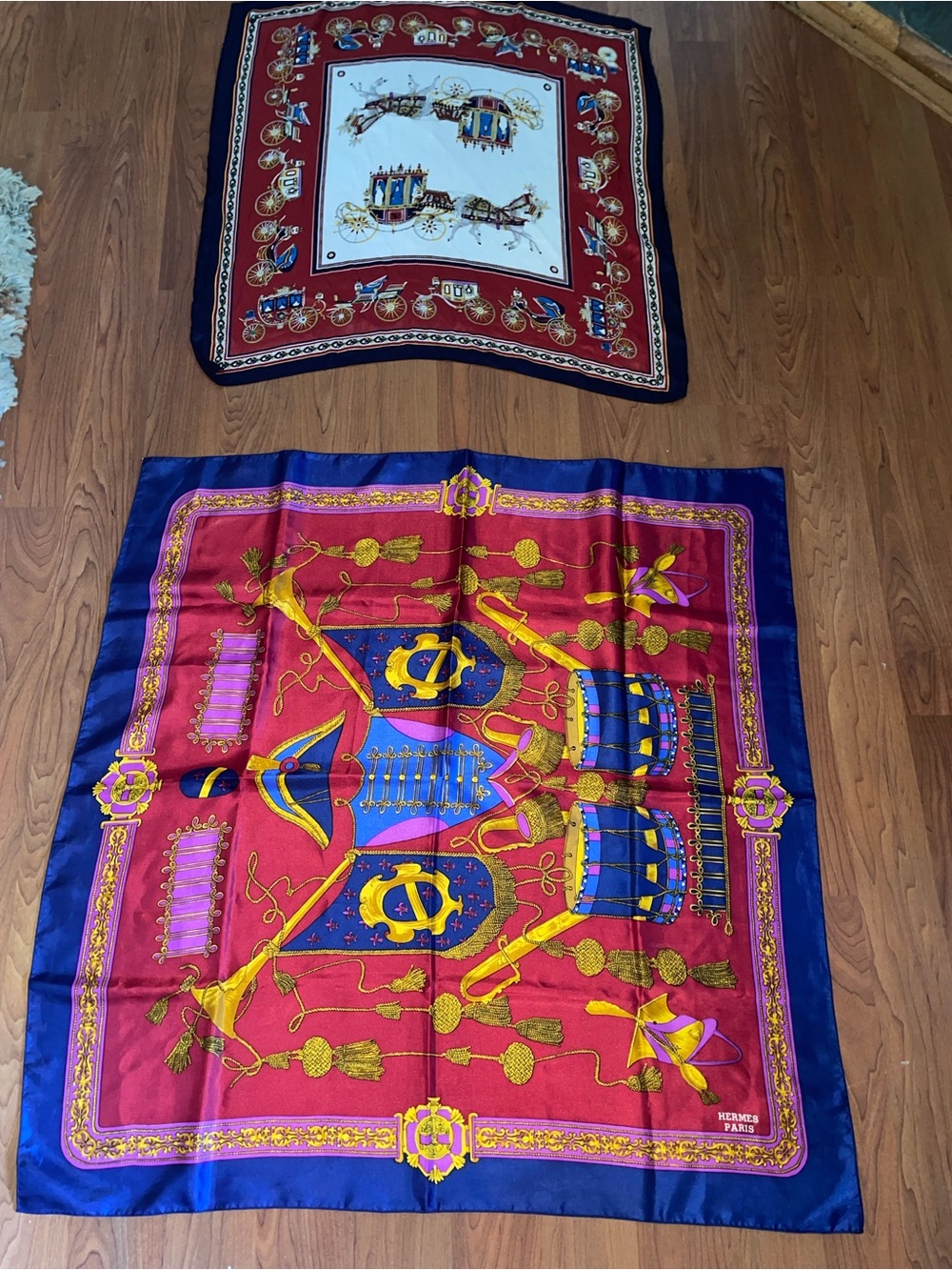 Hermes Style, 2 scarves, Equestrian, Nice!